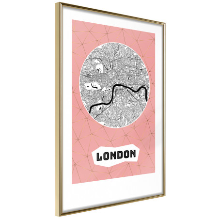 Poster City map: London (Pink)-01