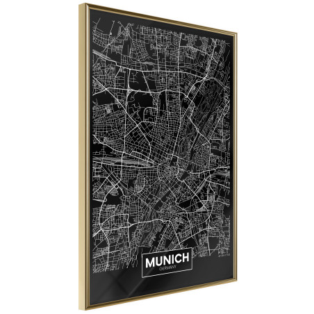 Poster City Map: Munich (Dark)-01