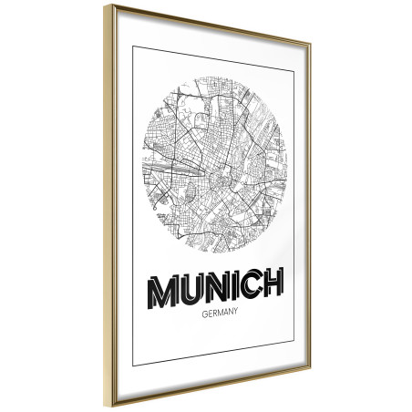 Poster City Map: Munich (Round)-01