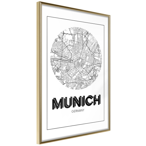 Poster City Map: Munich (Round)