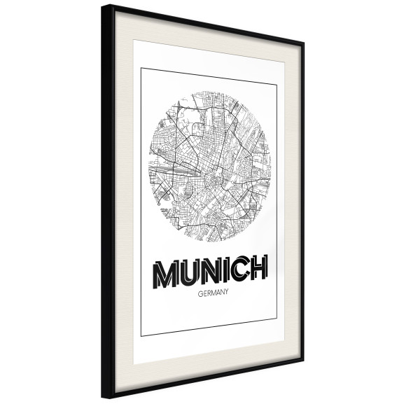 Poster City Map: Munich (Round)