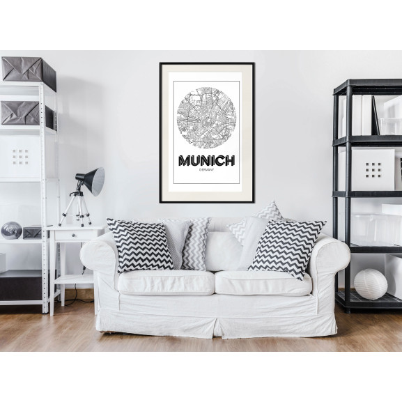 Poster City Map: Munich (Round)