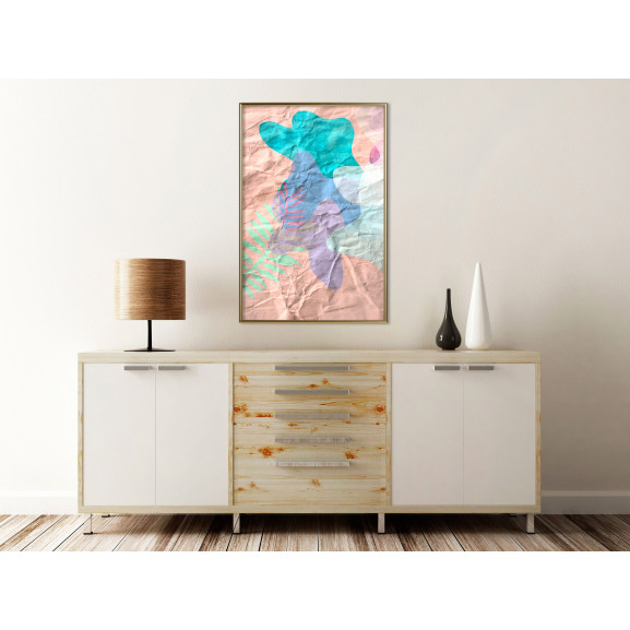 Poster Colourful Camouflage (Peach)