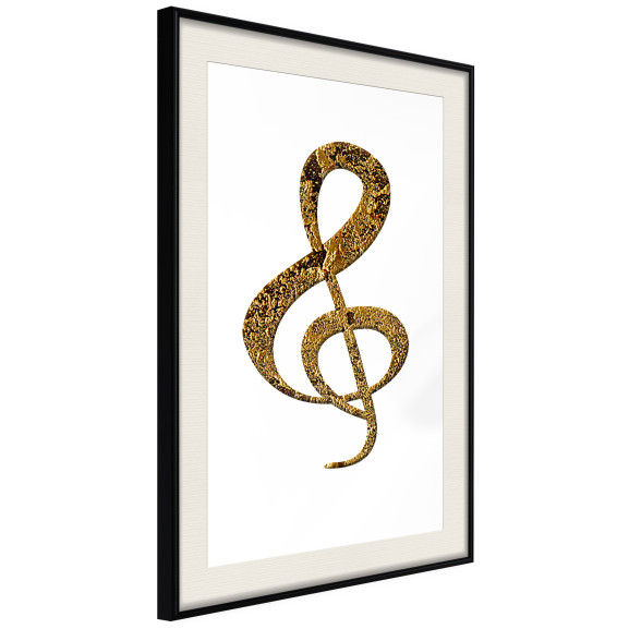 Poster Golden Treble Clef