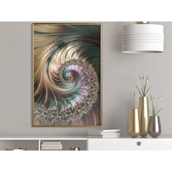 Poster Iridescent Spiral