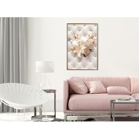 Poster Lilies on Leather Upholstery-01