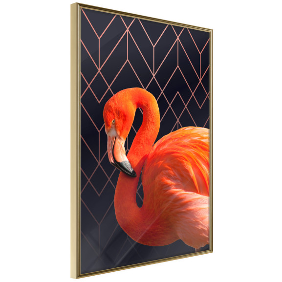 Poster Orange Flamingo