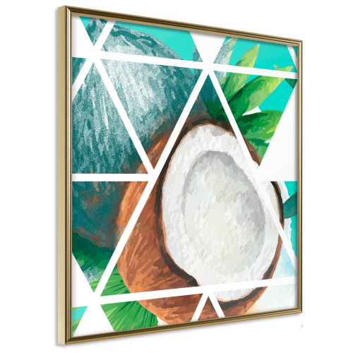 Poster Tropical Mosaic with Coconut (Square)