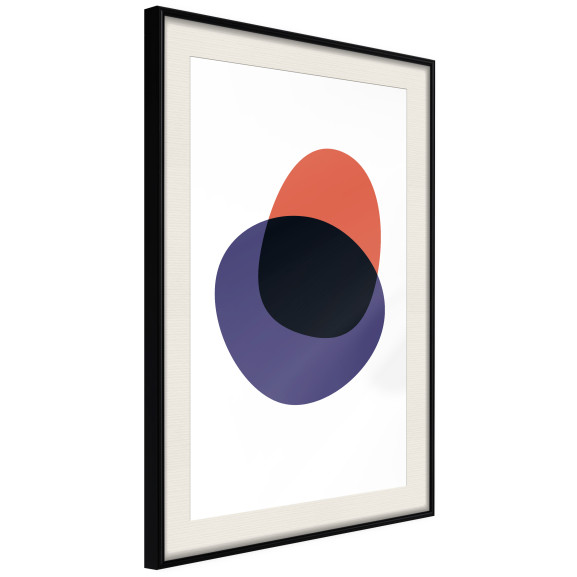 Poster White, Orange, Violet and Black