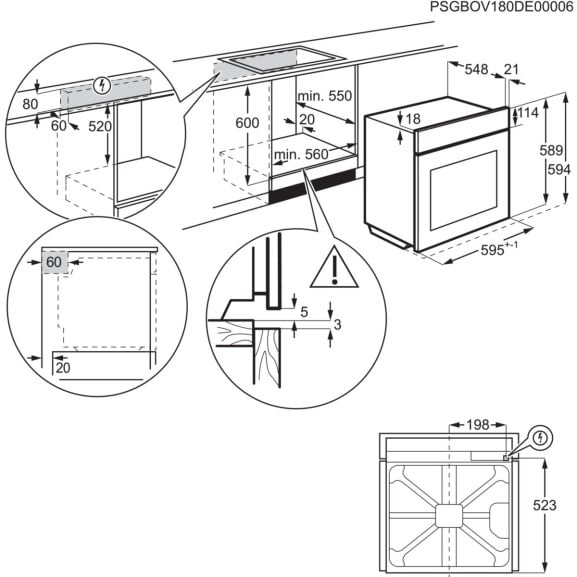 Cuptor Electric Multifunctional Electrolux EOE7C31V, SenseCook, Autocuratare Catalitica, 72 Litri, A+, Alb