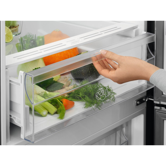 Combina Frigorifica NoFrost Electrolux LNT5MF32U0, F, Inox Antiamprenta, 186 x 60 x 65 cm