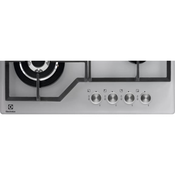 Plita Gaz Electrolux KGG6436S, 4 Arzatoare Gaz, Silver, 60 Cm