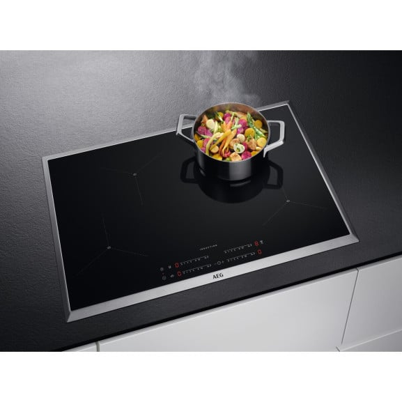 Plita Inductie AEG IAE84411XB, SenseBoil, 4 Zone De Gatit, Negru, 77 Cm