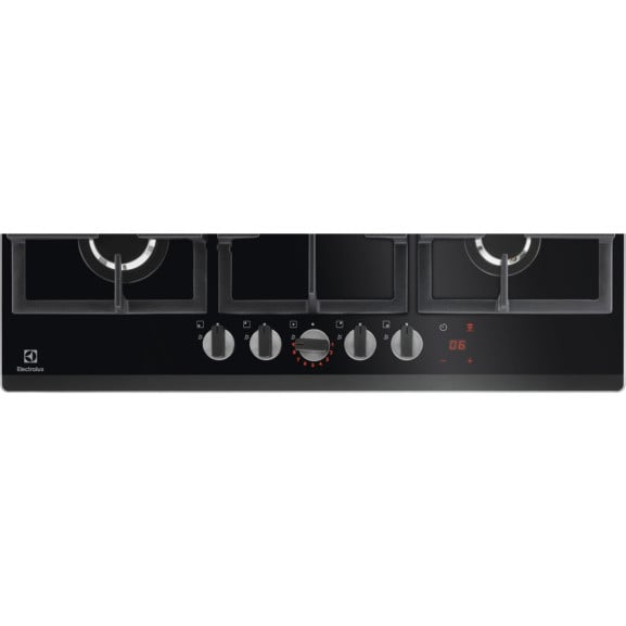 Plita Gaz Pe Sticla ELECTROLUX KGG75365K, Negru, 75 Cm