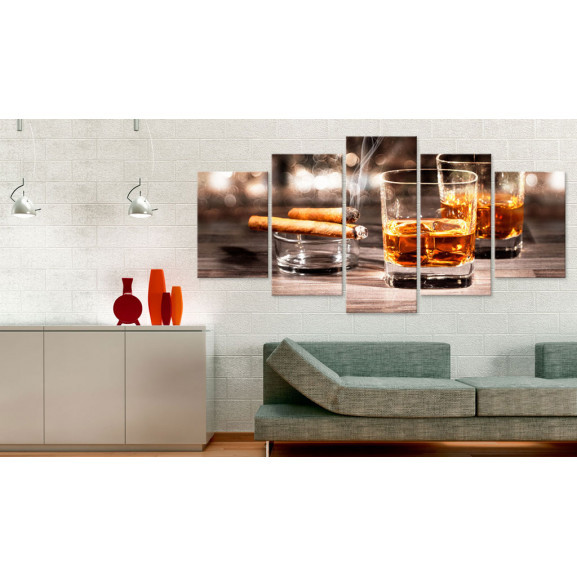 Tablou Cigar And Whiskey, 200 Cm X 100 Cm-Resigilat