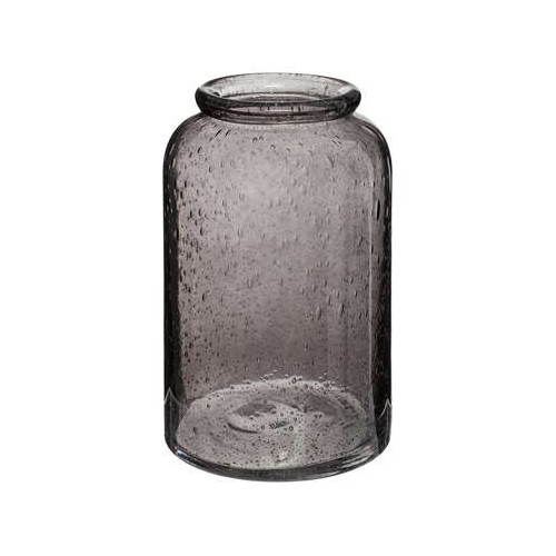 Vaza sticla BubblyGrey H21