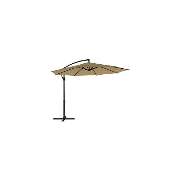 Umbrela De Soare Pentru Gradina Si Curte, Consola Rezistenta La Apa, Taupe, 300 X 245 Cm