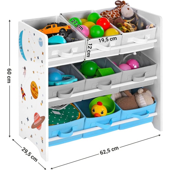 Raft De Depozitare Pentru Copii, Alb, 62.5 Cm