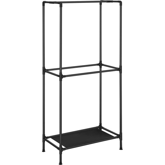 Dulap Deschis Cu 3 Sine Pentru Haine, Negru, 95 Cm