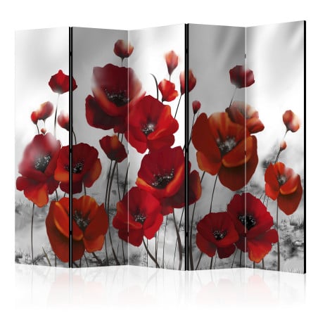 Paravan Poppies In The Moonlight Ii [Room Dividers] 225 Cm X 172 Cm-Resigilat-01