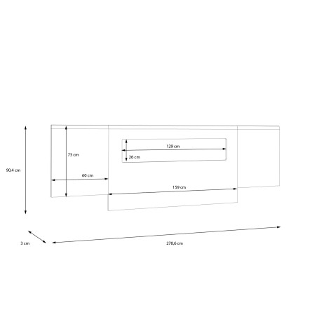 Pat Atentivo Cu Leduri Stejar Nordic Gri Si Alb Lucios, Dimensiune Saltea 150 x 190 Cm-01