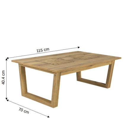 Masa Cafea Urbano White, Natur, 115 Cm-01