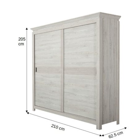 Set Dormitor Casablanca Loft, Pat Cu Dimensiune Saltea 160 X 200, Dulap De 210 Cm, 2 Noptiere-01