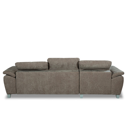 Coltar Extensibil Cu Insula Stanga Sevilia Lux, 5 Locuri, Tetiere Reglabile, Maro, 272 Cm-01