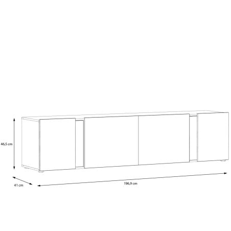 Set Living Intuition, Stejar Mauvela Cu Alb/ Gri, 289 Cm-01