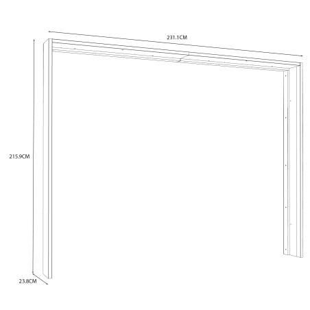 Rama dulap Pickadilly, Gri Deschis, 231.1 Cm-01