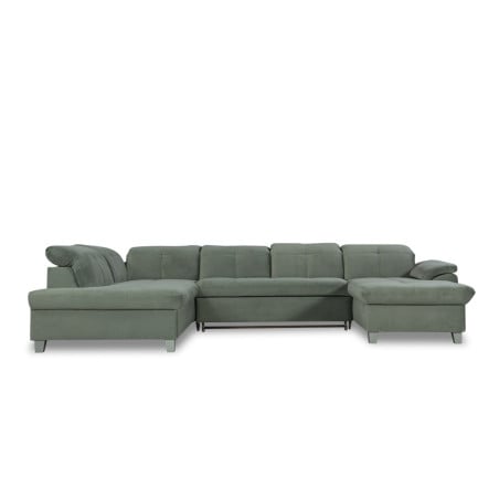 Coltar U Extensibil Sevilia Lux, Stanga, 6 Locuri, Tetiere Reglabile, Verde, 347 Cm-01