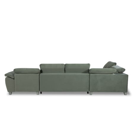 Coltar U Extensibil Sevilia Lux, Stanga, 6 Locuri, Tetiere Reglabile, Verde, 347 Cm-01