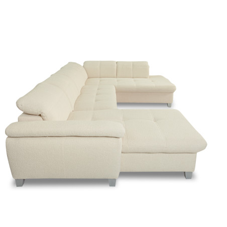 Coltar U Extensibil Sevilia Lux, Dreapta, 6 Locuri, Tetiere Reglabile, Boucle Ivory, 347 Cm-01