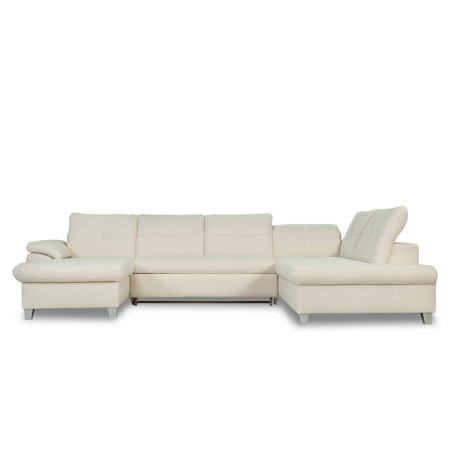 Coltar U Extensibil Sevilia Lux, Dreapta, 6 Locuri, Tetiere Reglabile, Boucle Ivory, 347 Cm-01