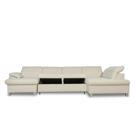 Coltar U Extensibil Sevilia Lux, Dreapta, 6 Locuri, Tetiere Reglabile, Boucle Ivory, 347 Cm-01