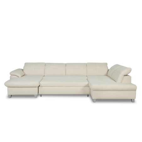 Coltar U Extensibil Sevilia Lux, Dreapta, 6 Locuri, Tetiere Reglabile, Boucle Ivory, 347 Cm-01