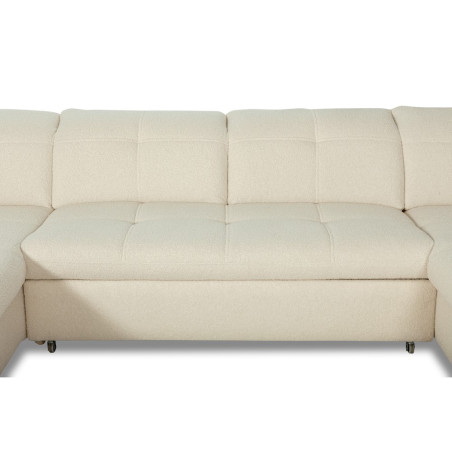 Coltar U Extensibil Sevilia Lux, Stanga, 6 Locuri, Tetiere Reglabile, Boucle Ivory, 347 Cm-01