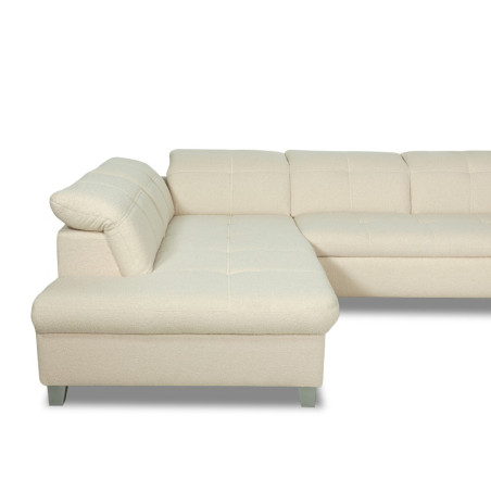 Coltar U Extensibil Sevilia Lux, Stanga, 6 Locuri, Tetiere Reglabile, Boucle Ivory, 347 Cm-01