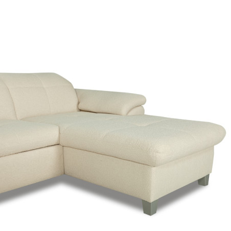 Coltar U Extensibil Sevilia Lux, Stanga, 6 Locuri, Tetiere Reglabile, Boucle Ivory, 347 Cm-01