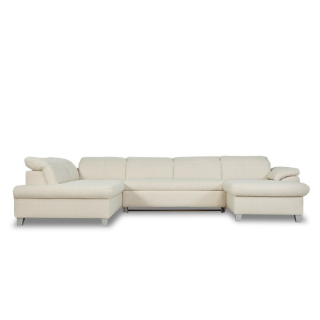 Coltar U Extensibil Sevilia Lux, Stanga, 6 Locuri, Tetiere Reglabile, Boucle Ivory, 347 Cm-01