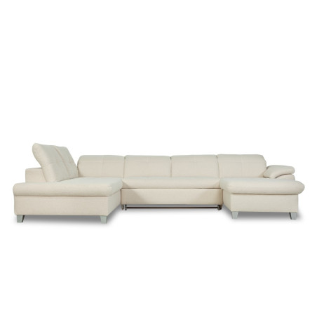 Coltar U Extensibil Sevilia Lux, Stanga, 6 Locuri, Tetiere Reglabile, Boucle Ivory, 347 Cm-01