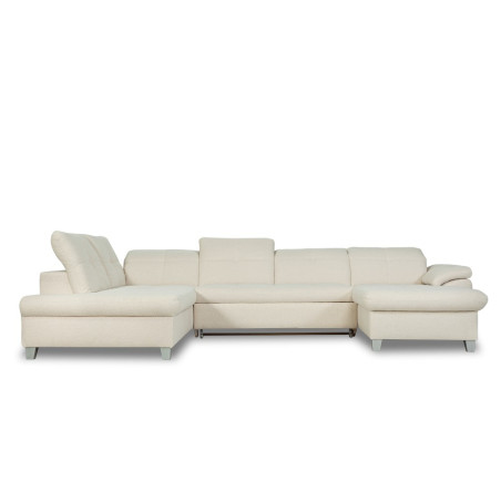 Coltar U Extensibil Sevilia Lux, Stanga, 6 Locuri, Tetiere Reglabile, Boucle Ivory, 347 Cm-01