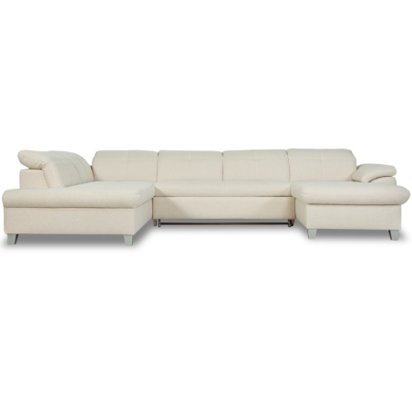 Coltar U Extensibil Sevilia Lux, Stanga, 6 Locuri, Tetiere Reglabile, Boucle Ivory, 347 Cm-01