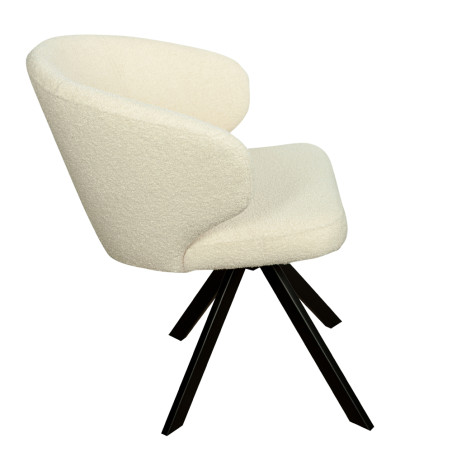 Scaun Capri, Picior Metalic,  Ivory, 62 Cm-01