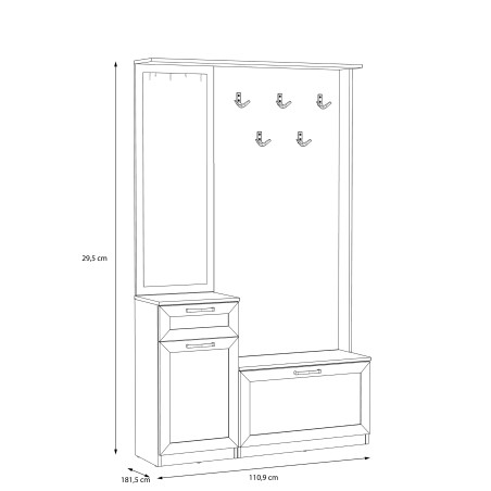 Hol Nikole, Stejar Sonoma, 110.9 Cm-01