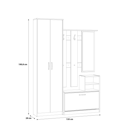 Hol Nikole, Stejar Artisan, 135 Cm-01