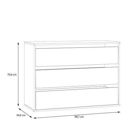 Comoda Interior Dulap Jaqueline, Gri, 98.7 Cm-01