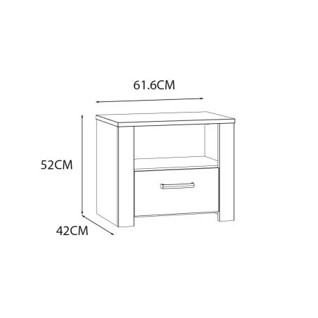 Set Dormitor Blanche, Stejar Riviera Si Zada Deschis, Pat Cu Dimensiune Saltea 180 x 200 Cm, Dulap Cu 4 Usi, Set 2 Noptiere-01