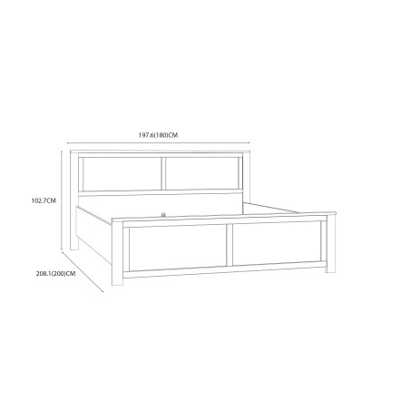 Set Dormitor Blanche, Stejar Riviera Si Zada Deschis, Pat Cu Dimensiune Saltea 180 x 200 Cm, Dulap Cu 4 Usi, Set 2 Noptiere-01