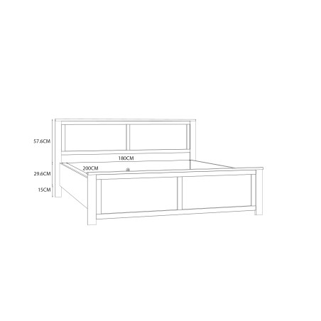 Set Dormitor Blanche, Stejar Riviera Si Zada Deschis, Pat Cu Dimensiune Saltea 180 x 200 Cm, Dulap Cu 4 Usi, Set 2 Noptiere-01